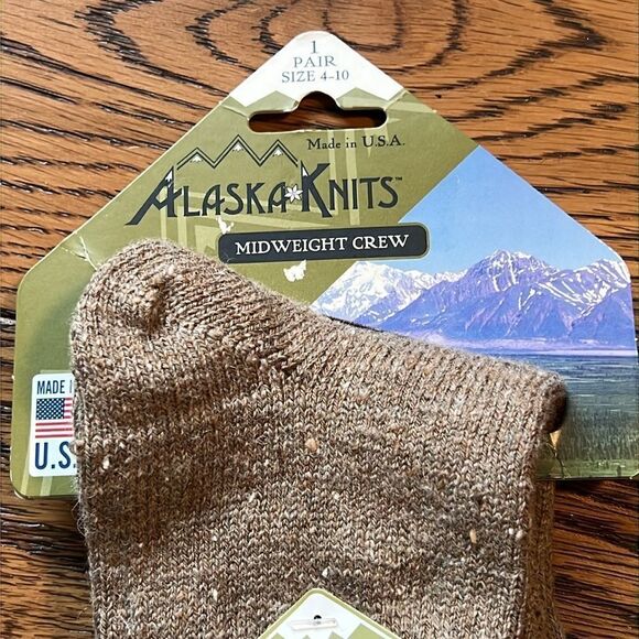Alaska Knits Outdoor Merino Wool Blend Midweight Crew Socks Fisherman Core D14 - Picture 3 of 6